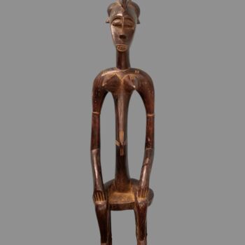 Sculpture titled "Statuette Senoufo a…" by Kebe, Original Artwork, Wood
