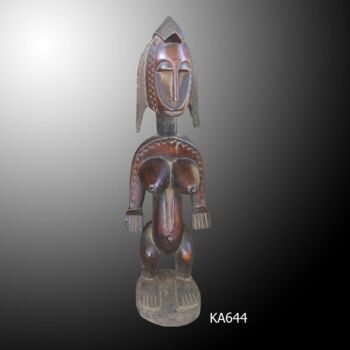 Skulptur mit dem Titel "Statuette Dogon  ar…" von Kebe, Original-Kunstwerk, Holz