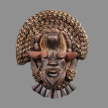 Скульптура под названием "Masque Dan yacouba…" - Kebe, Подлинное произведение искусства, Дерево