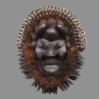 Sculpture intitulée "Masque Dan yacouba…" par Kebe, Œuvre d'art originale, Bois