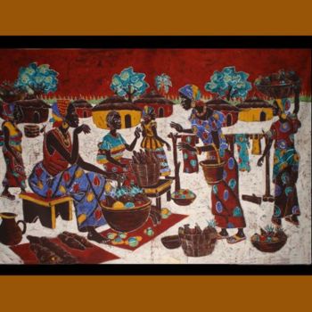 纺织艺术 标题为“BATIK TOILE AFRICAI…” 由Kebe, 原创艺术品