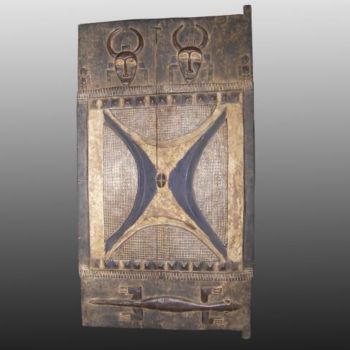 Scultura intitolato "PORTE SENOUFO ART A…" da Kebe, Opera d'arte originale, Legno