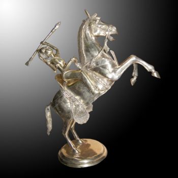 Scultura intitolato "Cheval en Bronze d'…" da Kebe, Opera d'arte originale, Bronzo