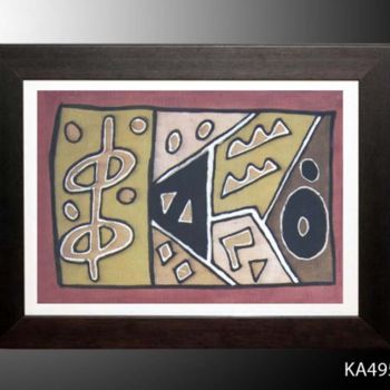 Pintura intitulada "Tableau Bogolan" por Kebe, Obras de arte originais