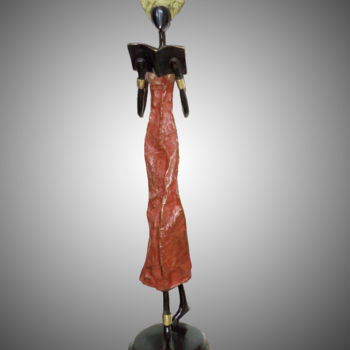 Sculpture intitulée "Statue en Bronze d'…" par Kebe, Œuvre d'art originale, Bronze
