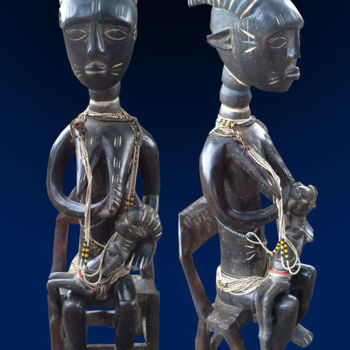 「Statuette Koulango…」というタイトルの彫刻 Kebeによって, オリジナルのアートワーク, ウッド