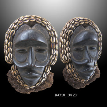 Sculpture intitulée "Masque Dan  art  tr…" par Kebe, Œuvre d'art originale, Bois
