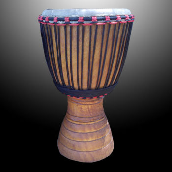 Sculpture intitulée "Djembe Instrument M…" par Kebe, Œuvre d'art originale