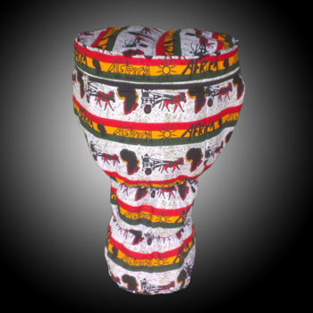Art textile intitulée "Housse de Djembé Gr…" par Kebe, Œuvre d'art originale, Sacs fourre-tout (Tote bags)