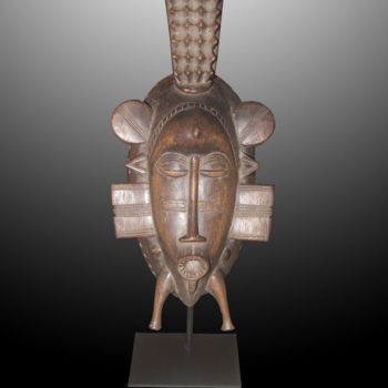 Sculpture intitulée "Masque Sénoufo art…" par Kebe, Œuvre d'art originale, Bois