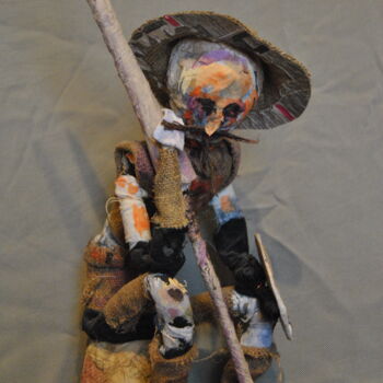 Скульптура под названием "don quixote" - Lashkara Ketsbaia, Подлинное произведение искусства, Бумага