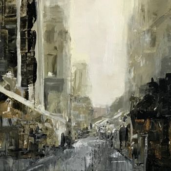 Peinture intitulée "Rue de Paris" par Keef Art, Œuvre d'art originale, Acrylique