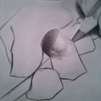 Drawing titled "Interface" by Keef Art, Original Artwork, Graphite