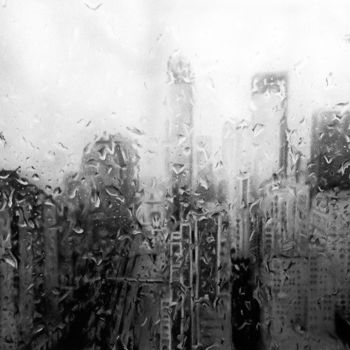 Dessin intitulée "NYC rainscape.jpeg" par Keef Art, Œuvre d'art originale