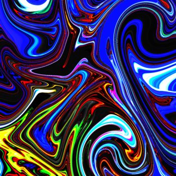 Arts numériques intitulée "Color Swirl" par Keep Magic, Œuvre d'art originale, Peinture numérique Monté sur Châssis en bois