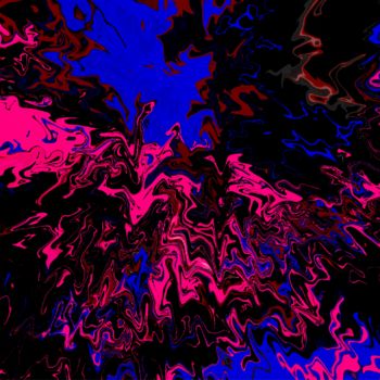 Digitale Kunst mit dem Titel "Explosion in Blue-R…" von Keep Magic, Original-Kunstwerk, Digitale Malerei Auf Keilrahmen aus…
