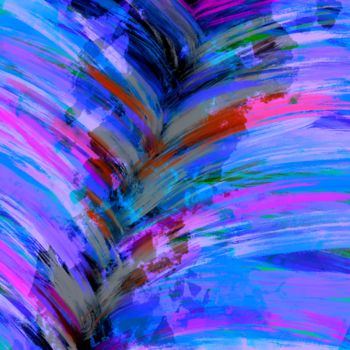 Digitale Kunst mit dem Titel "Colors Suction" von Keep Magic, Original-Kunstwerk, Digitale Malerei Auf Keilrahmen aus Holz m…
