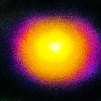 Digitale Kunst mit dem Titel "Sun in the Cosmos" von Keep Magic, Original-Kunstwerk, Digitale Malerei