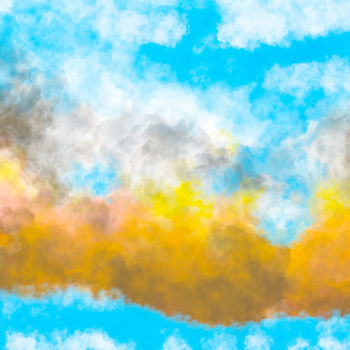 Digital Arts titled "Wolkenstreifen" by Keep Magic, Original Artwork, Digital Painting