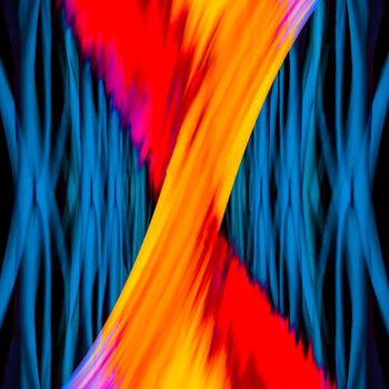 Arte digital titulada "Twisted Paint Funnel" por Keep Magic, Obra de arte original, Pintura Digital Montado en Bastidor de c…