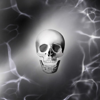 Artes digitais intitulada "Only Skull" por Keep Magic, Obras de arte originais, Pintura digital