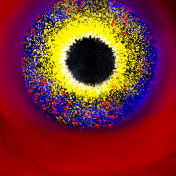 Arte digitale intitolato "Eye in the red Sky" da Keep Magic, Opera d'arte originale, Pittura digitale