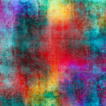 Digital Arts titled "Lights and Colors" by Keep Magic, Original Artwork, Digital Painting Mounted on Wood Stretcher frame