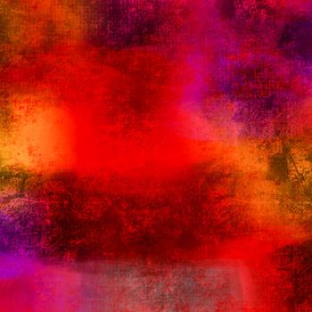 Digital Arts titled "Fire in the Sky" by Keep Magic, Original Artwork, Digital Painting Mounted on Wood Stretcher frame