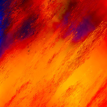 Digital Arts titled "Fire and Wind" by Keep Magic, Original Artwork, Digital Painting Mounted on Wood Stretcher frame