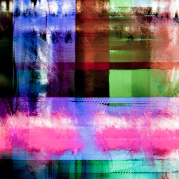 Digital Arts titled "Abstracting Views" by Keep Magic, Original Artwork, Digital Painting Mounted on Wood Stretcher frame