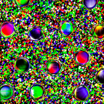 Artes digitais intitulada "Sparkling Bubbles" por Keep Magic, Obras de arte originais, Pintura digital Montado em Armação em…