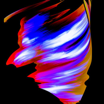 Digitale Kunst mit dem Titel ""Fliegende Hitze"" von Keep Magic, Original-Kunstwerk, Digitale Malerei Auf Keilrahmen aus Hol…