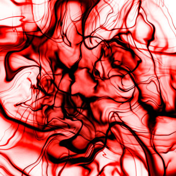 Arts numériques intitulée ""Blut und Wasser"" par Keep Magic, Œuvre d'art originale, Peinture numérique Monté sur Châssis en…