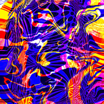 Digitale Kunst mit dem Titel ""Versteckte Struktu…" von Keep Magic, Original-Kunstwerk, Digitale Malerei Auf Keilrahmen aus…