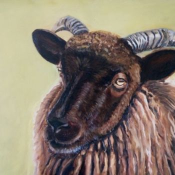 Painting titled "schapenbok.jpg" by Kees Van Baest, Original Artwork