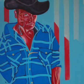 Pintura titulada "Hey True Blue" por Kel Clarke, Obra de arte original, Otro