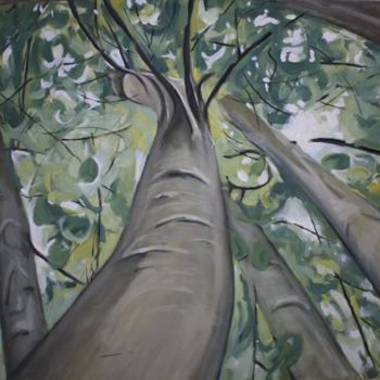 Peinture intitulée "Beech Canopy" par Nick Kelleher, Œuvre d'art originale
