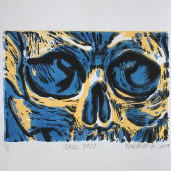 Εκτυπώσεις & Χαρακτικά με τίτλο "Skull Face" από Nick Kelleher, Αυθεντικά έργα τέχνης