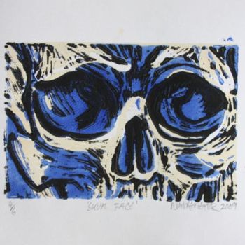 Obrazy i ryciny zatytułowany „Skull Face” autorstwa Nick Kelleher, Oryginalna praca
