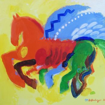 Peinture intitulée "Pegasus for Vincent…" par Martin Kellenberger, Œuvre d'art originale, Acrylique