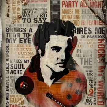"Elvis Presley Music…" başlıklı Kolaj Kellnington tarafından, Orijinal sanat, Akrilik