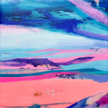 Картина под названием "Make Waves 2" - Kelly Allison, Подлинное произведение искусства, Акрил Установлен на Деревянная рама…