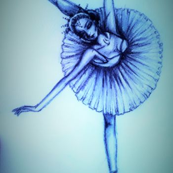 Painting titled "Ballet Blue" by Kelly Cheyanne Butcher, Original Artwork, Other