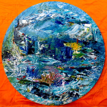 Malerei mit dem Titel "Au soleil levant" von Kelly Mathieu, Original-Kunstwerk, Acryl