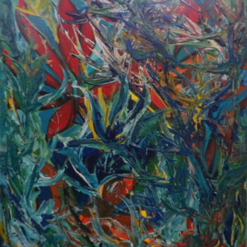 Pintura intitulada "Fleurs insoumises" por Kelly Mathieu, Obras de arte originais, Acrílico