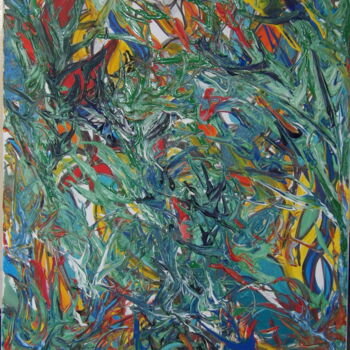 Pintura intitulada "Fleurs sauvages.3" por Kelly Mathieu, Obras de arte originais, Acrílico