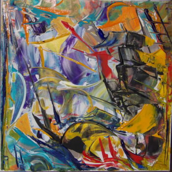 Pittura intitolato "Abstract painting.1A" da Kelly Mathieu, Opera d'arte originale, Acrilico