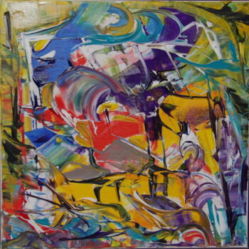 Pittura intitolato "Abstract painting.1B" da Kelly Mathieu, Opera d'arte originale, Acrilico