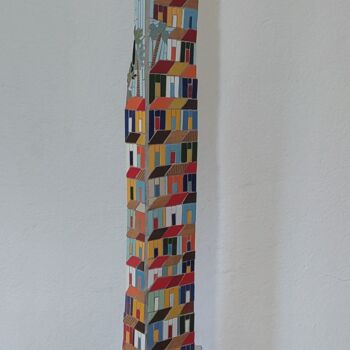 Skulptur mit dem Titel "Perspectiva do hori…" von Kelly Melgar, Original-Kunstwerk, Mosaik