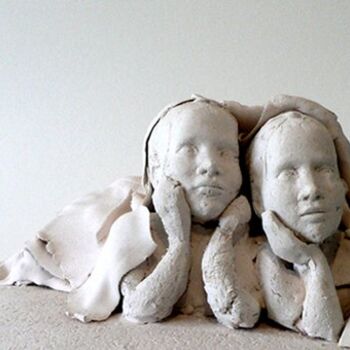 Sculpture intitulée "les Enfants" par Kelsy, Œuvre d'art originale